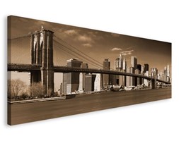 Nowy Jork Sepia Panorama Miasta - obraz na płótnie