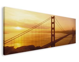 Golden Gate San Francisco o zachodzie słońca - obraz na płótnie