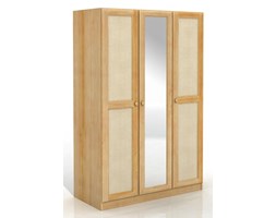 Szafa sosnowa Visby Rattan 3D + lustro