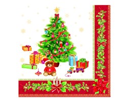 Serwetki deserowe 20 szt. Nuova R2S Napkins choinka kod: 414 XRED