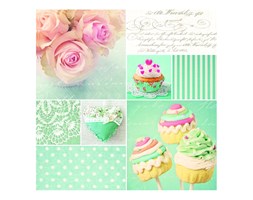 Serwetki deserowe 20 szt. Nuova R2S Napkins muffin i róża kod: 414 VICU