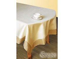 Obrus Greno Teflonowany Greek 80x80, beżowo-brązowy