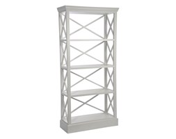 Regał cztery półki 90x37x190 cm Drewno Biały Kolekcja New York White Meble Francuskie
