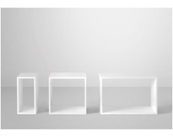 Regał modułowy STACKED Muuto - elementy białe otwarte