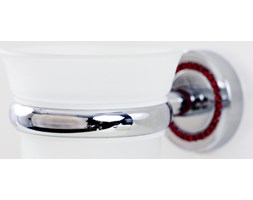 Kubek na szczoteczki naścienny LUISA Swarovski Red Crystal5601