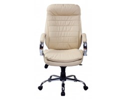 Fotel gabinetowy Malibu Ivory skórzany