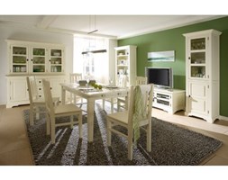 Zestaw Stół 150x90 + 6 krzeseł CATANA białe