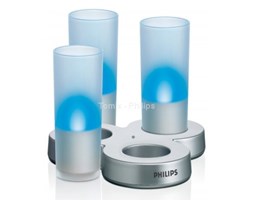 Zestaw 3 świeczek LED myLightAccent niebieski (69108/35/PHPhilips)