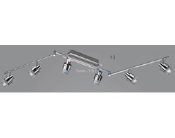 Listwa sufitowa 6 x 6W - chrom (828110620) #8211; TRIO