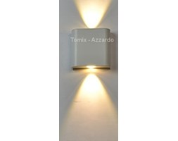 Kinkiet GINNO 1 ALUMINIUM/ BIAŁY (GM1100 WH-ALU) - Azzardo