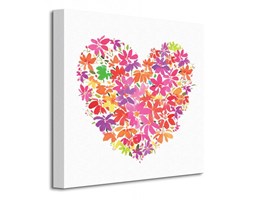 Floral Heart - Obraz na płótnie