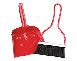 Szufelka ze szczotką Zassenhaus Smiley czerwona kod: ZS-072440