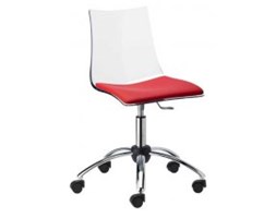 Krzesło ZEBRA Antishock office z poduszką; czerwona