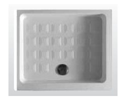 Kerasan Retro brodzik prostokątny ceramiczny prawy 80x96 DX biały 1336