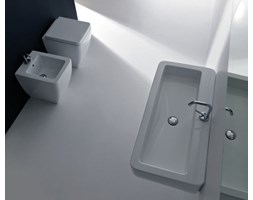 Kerasan Ego muszla stojąca 46 cm odpływ uniwersalny biały 3214