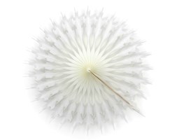 Papierowa ozdoba - biała 15 cm