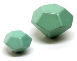 Porcelanowa gałka - jasny zielony
