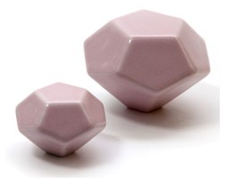 Porcelanowa gałka - jasny różowy