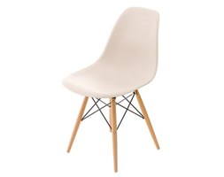 Krzesło P016W PP beige, drewniane nogi