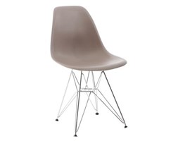 Krzesło P016 PP mild grey, chromowane nogi
