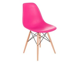 Krzesło P016W PP dark pink, drewniane nogi