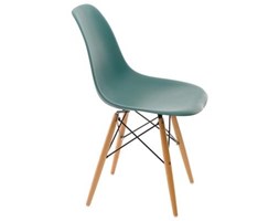 Krzesło P016W PP navy green, drewniane nogi