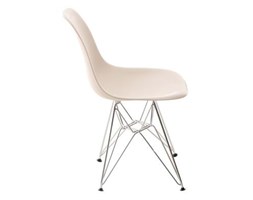 Krzesło P016 PP beige, chromowane nogi