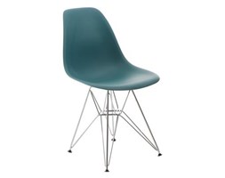 Krzesło P016 PP navy green, chromowane nogi