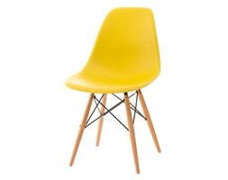 Krzesło P016W PP żółte, drewniane nogi