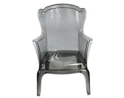Fotel Cleo szary transparentn y