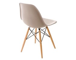 Krzesło P016W PP mild grey, drewniane nogi