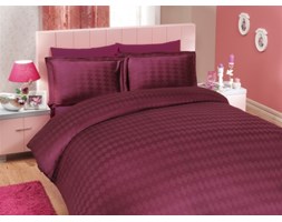 Pościel satyna bawełniana DIAMOND BULUT PLUM