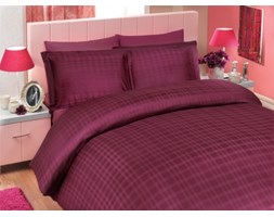 Pościel satyna bawełniana DIAMOND EKOSE PLUM