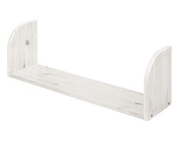 Półka na książki szeroka 72 cm, bielona