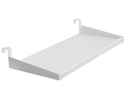 Półka do zawieszenia na łóżku MDF, metal/MDF, biała, wym 25x 41 cm