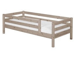 Łóżko pojedyncze Classic,poręcze 1/1 tylna i 3/4 z przodu, terra