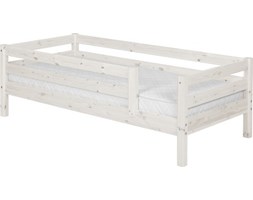 Łóżko pojedyncze Classic,poręcze 1/1 tylna i 3/4 z przodu, sosna bielona.