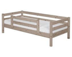 Łóżko pojedyncze Classic krótsze, poręcze 1/1 tylna i 1/2 z przodu, terra