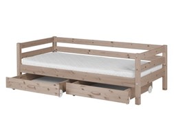 Łóżko Classic krótsze z 2 szufladami,sosna, lakier terra