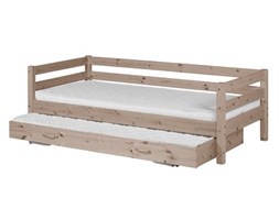 Łóżko Classic krótsze z łóżkiem wysuwanym krótszym, sosna, lakier terra