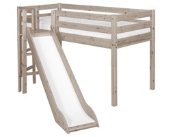 Łóżko ze zjeżdżalnią Classic krótsze z platformą, sosna, terra