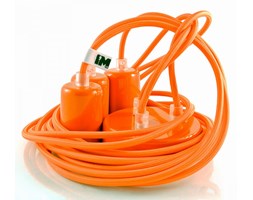 Kolorowe kable w oplocie pomarańczowym: 3 x 2,5m