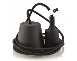 Przewody w oplocie - lampa czarna 2,5m