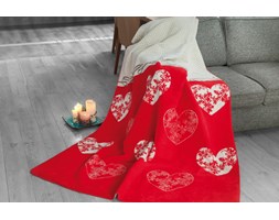 Koc Romantic czerwony 150x200
