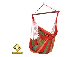 Fotel hamakowy szeroki, red, green, black and yellow HC10