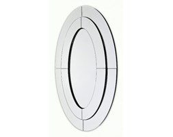 Eleganckie lustro owalne w ramie lustrzanej 60x90