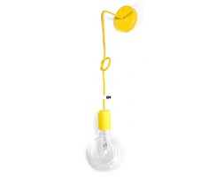 Lampa loft nowoczesny kinkiet kolorowe kable w oplocie żółtym