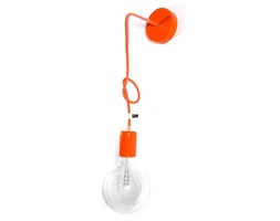Lampa loft nowoczesny kinkiet kolorowe kable w oplocie pomarańczowym