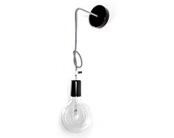 Lampa loft nowoczesny kinkiet kolorowe kable zebra czarno-biała