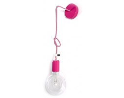 Lampa loft nowoczesny kinkiet kolorowe kable zebra różowo-biała